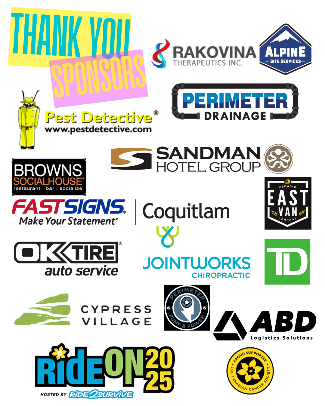 Thank you our amazing sponsors!